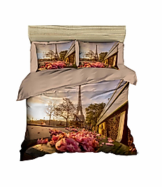 Çift Kişilik 3 Boyutlu 4 Parça Pamuk Saten 3D Nevresim Takımı