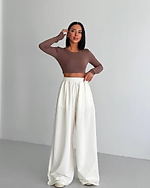 Yüksek Bel Palazzo Eşofman Altı 7 CİHAN