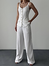 İkili kumaş yelek takım