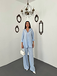 Oversize Gömlek & Palazzo Pantolon İkili Takım|7Cihan