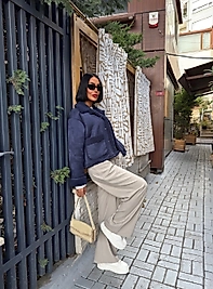 Lacivert Kürklü Süet Ceket 7 CİHAN