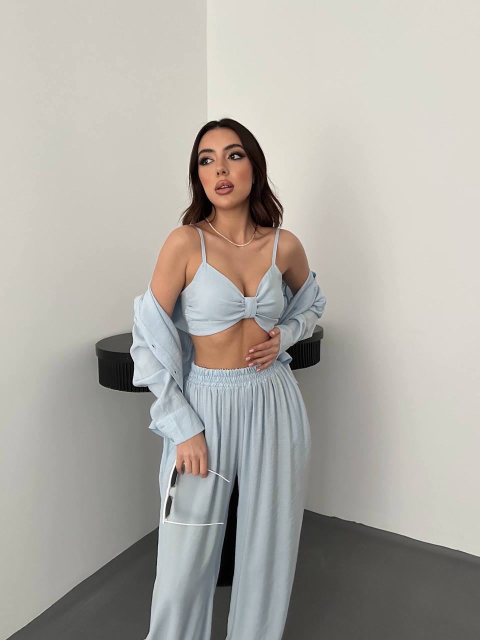 Bebe Mavi Gipeli Detaylı 3’lü Takım 7 CİHAN