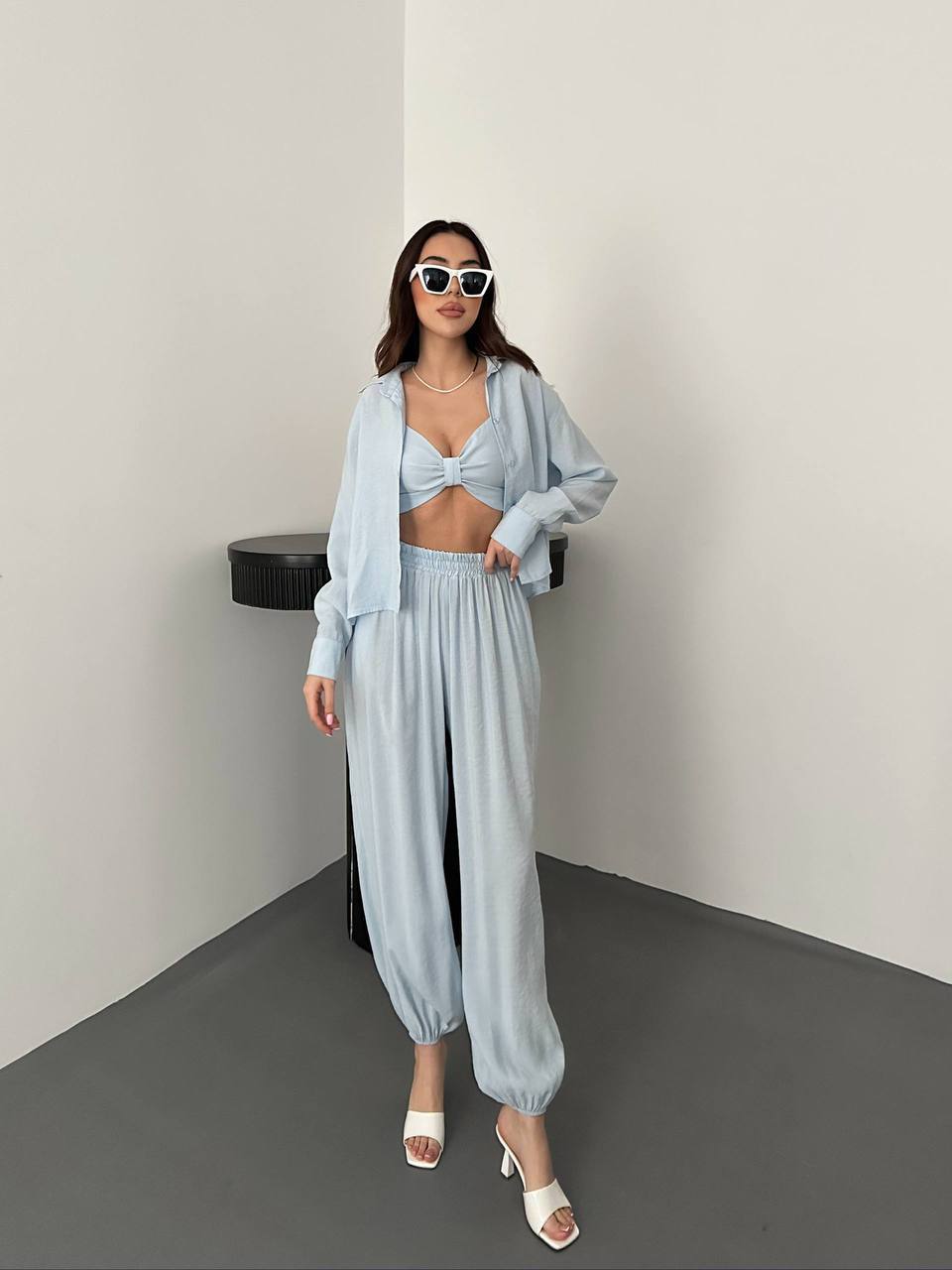 Bebe Mavi Gipeli Detaylı 3’lü Takım 7 CİHAN