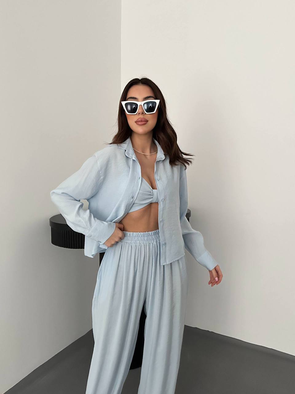 Bebe Mavi Gipeli Detaylı 3’lü Takım 7 CİHAN