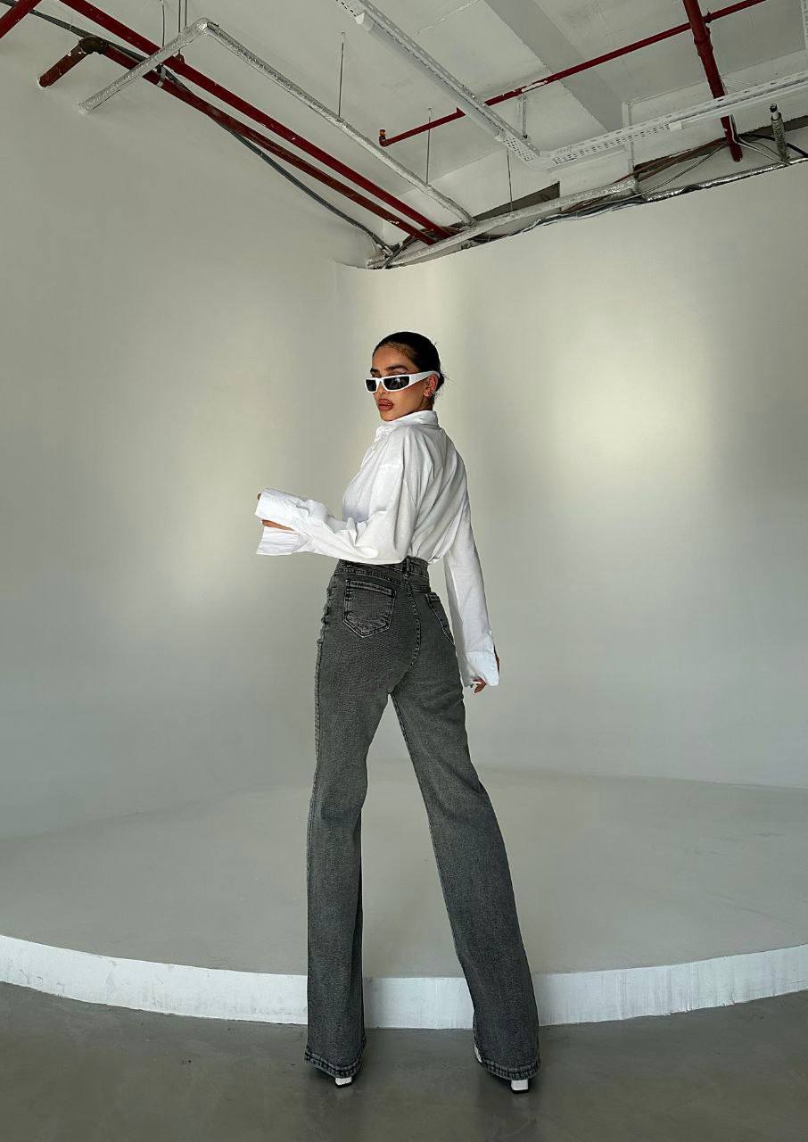 Taşlı Likralı Palazzo Pantolon