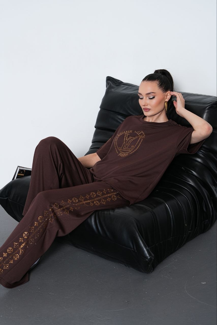 7 CİHAN Taş İşlemeli Oversize Takım