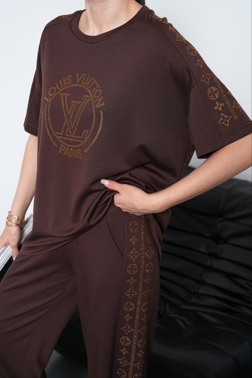 7 CİHAN Taş İşlemeli Oversize Takım