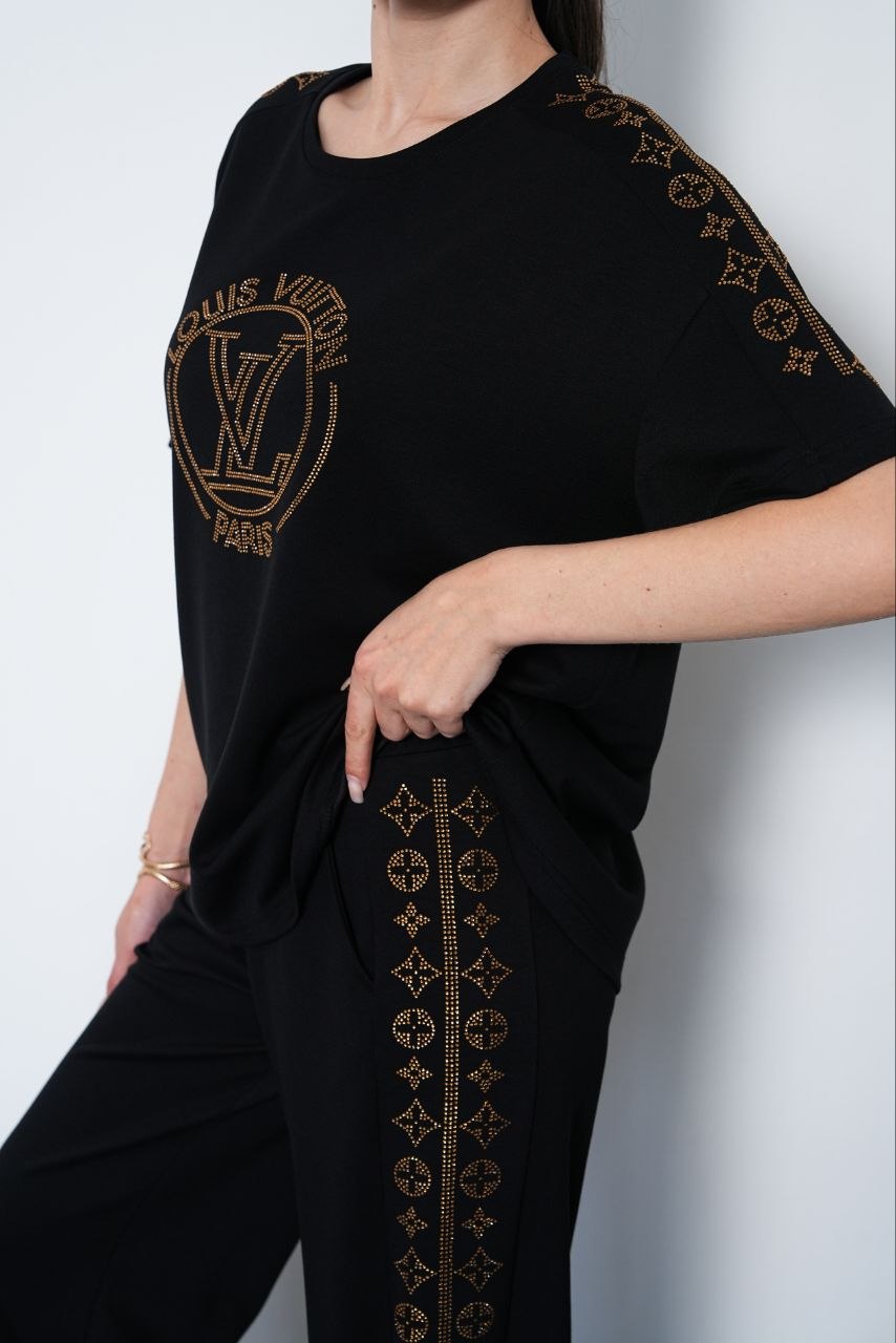 7 CİHAN Taş İşlemeli Oversize Takım