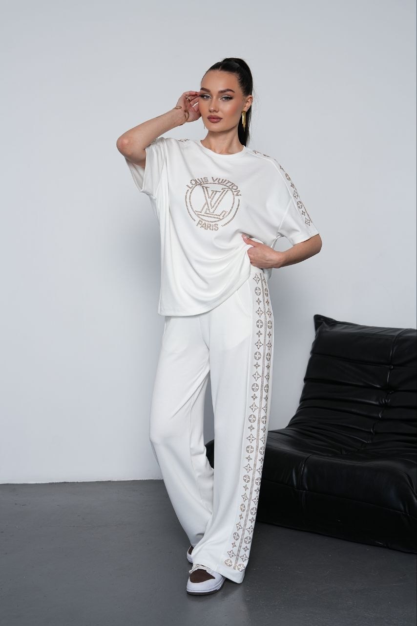 7 CİHAN Taş İşlemeli Oversize Takım