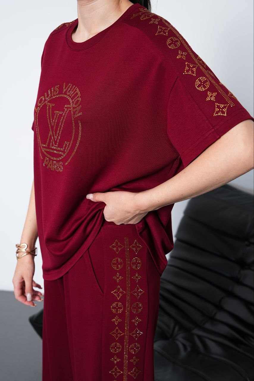 7 CİHAN Taş İşlemeli Oversize Takım