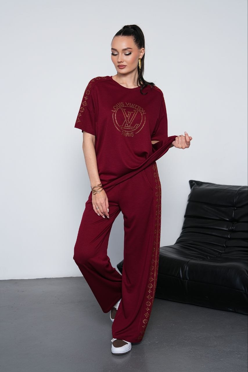 7 CİHAN Taş İşlemeli Oversize Takım